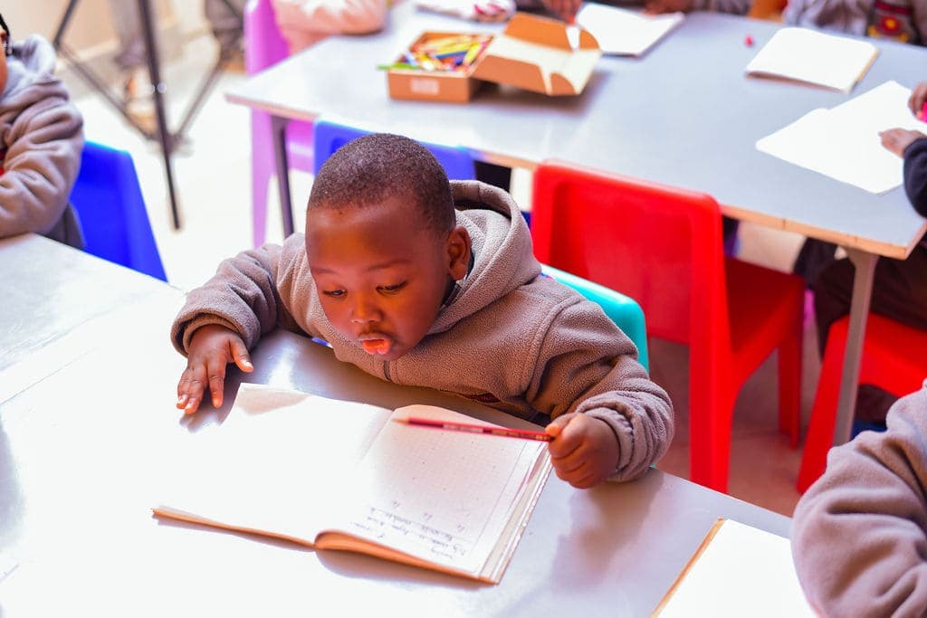 Children engaged in learning